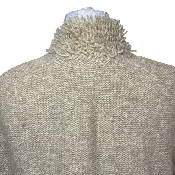 Vintage Country Shop Lamb Rabbit Hair Blend Oatmeal Cardigan Sweater Women Med - Picture 6 of 9